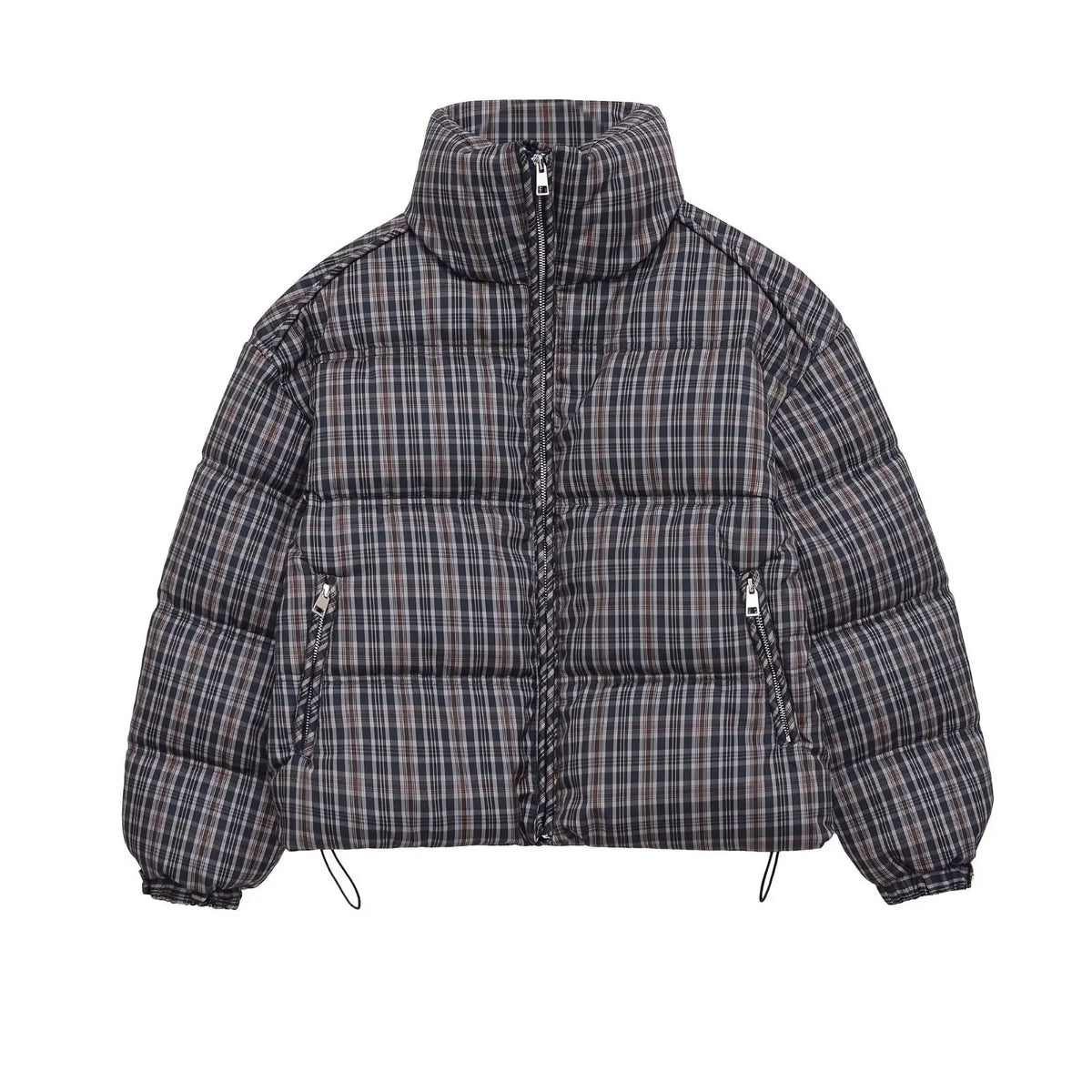 CharmChant Stand-Collar Plaid Puffer Jacket for Women Winter 2025 Padding Coat Female New in Coats Warm Check Outerwears Parkas