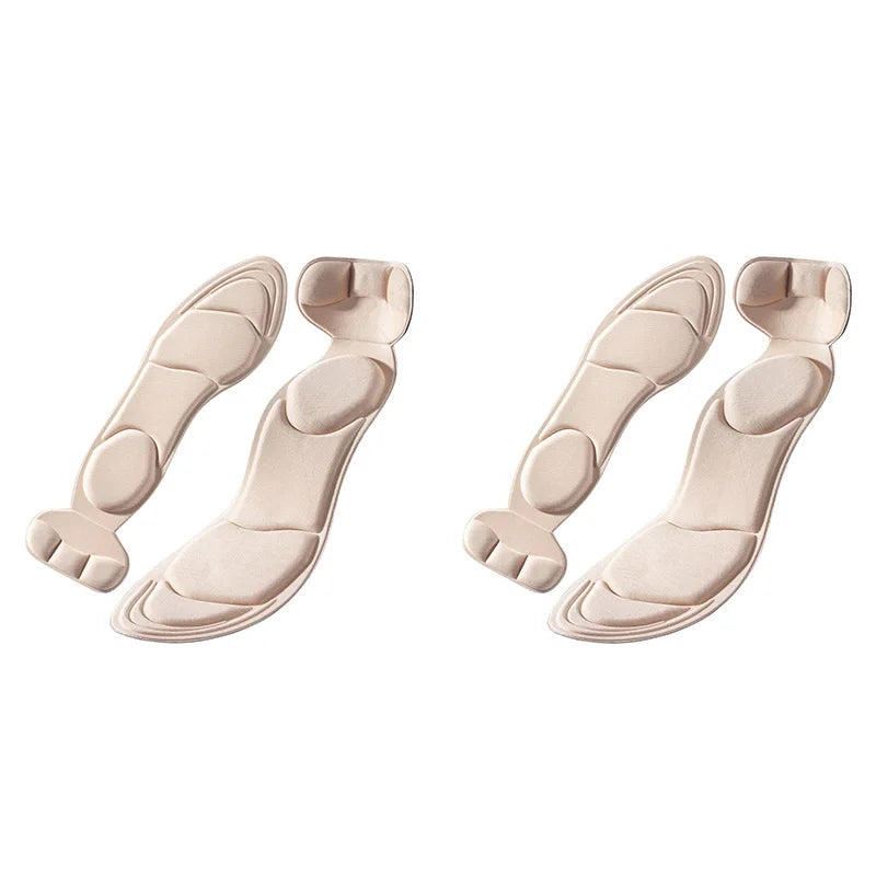 Memory Foam Insoles Women High-heel Shoes Insoles Anti-slip Cutable Insole Comfort Breathable Heel Protection Massage Shoe Pads