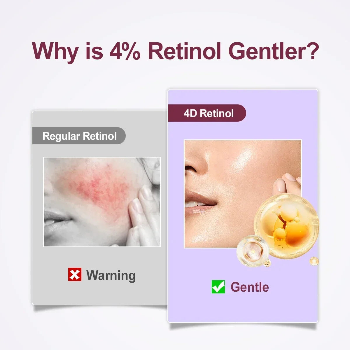 Retinol facial essence smoothes, moisturizes, reduces fine lines, tightens and nourishes essence