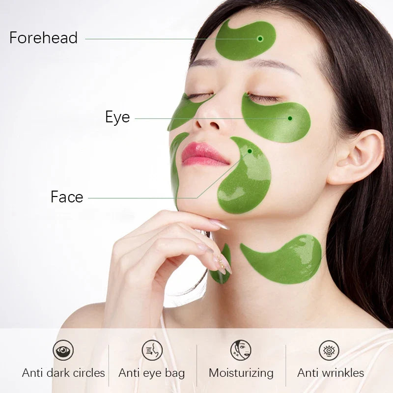 120pcs BIOAQUA Gold Crystal Collagen Eye Mask Anti Dark Circles Anti-Wrinkles Seaweed Moisturizing Eye Patches Eyes Skin Care