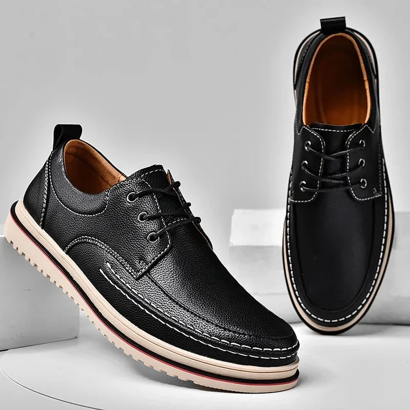 Leather Men Oxfords Shoes Handmade Italian Mens Casual Shoes Brand Leisure Male Loafers