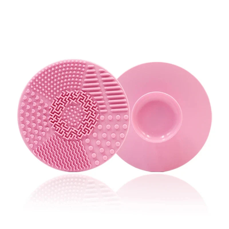 Silicone Makeup Brush Cleaner Folding Powder Puff Cleaning Bowl Eyeshadow Brushes Washing Soft Mat Beauty Tools Scrubber Box