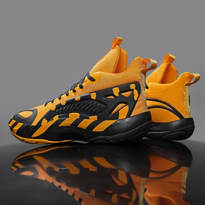 Men's Basketball Shoes Breathable Cushioning Non-Slip Wearable Runing Shoes Gym Training Athletic Basketball Sneakers for Men