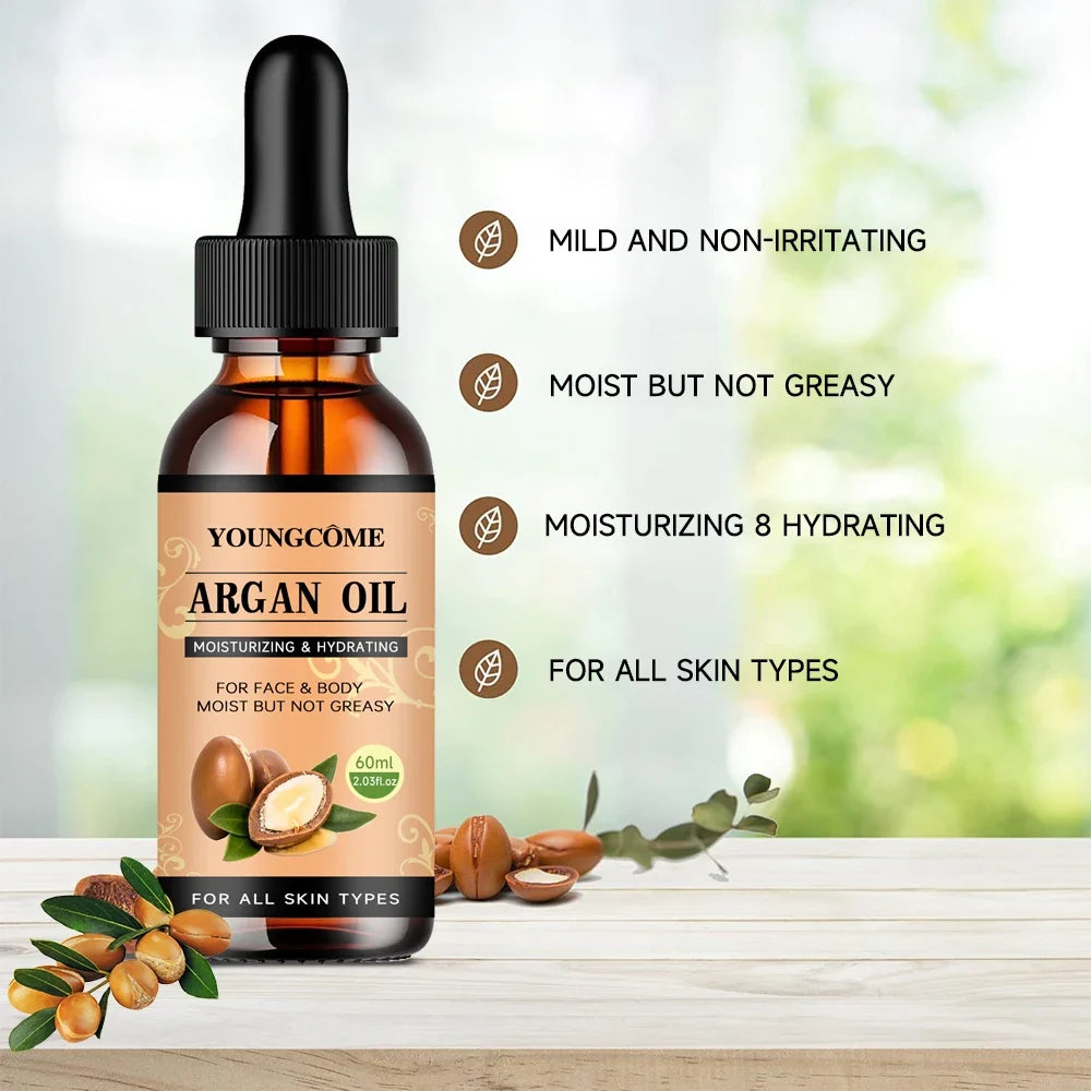 Moroccan Argan Oil Hair Serum Lightweight Hair Oil Mist For Split Ends, Frizzy Hair And Flyaways, Hair Oil Repair- Gloss Shine