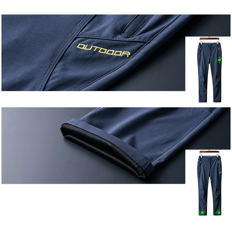 Outdoor Trekking Hiking Jacket and Pants Women Autumn Thermal Waterproof Windproof Hooded Jackets Trip Mountain Camping Sets