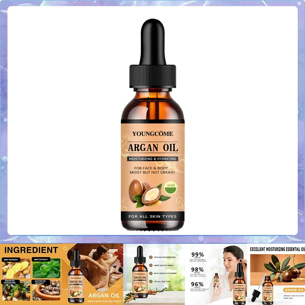 Moroccan Argan Oil Hair Serum Lightweight Hair Oil Mist For Split Ends, Frizzy Hair And Flyaways, Hair Oil Repair- Gloss Shine