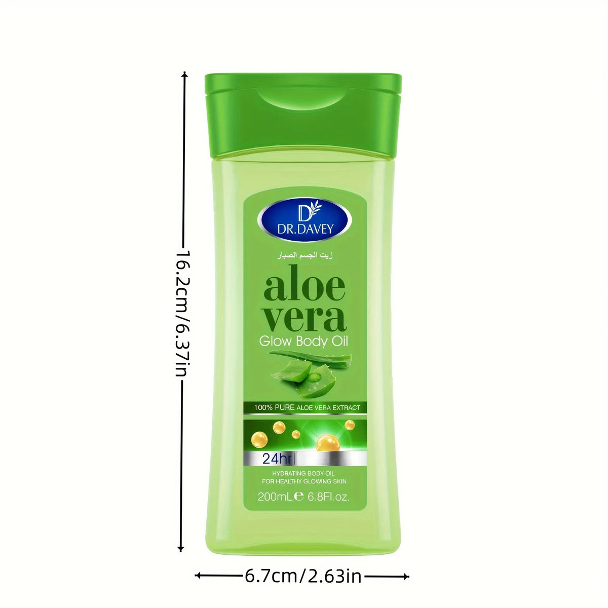 DR.DAVEY ALOE VERA BODY OIL SPA Body Massage Essential Oil with Aloe Vera Shine Nourishing Oil Suitable for All Skin Type