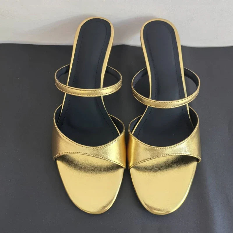 JOZHAMTA Size 34-43 Women Real Leather Casual Flats Slippers Comfort Slides Sandals Soft Fashion 2025 Daily Home Outdoor