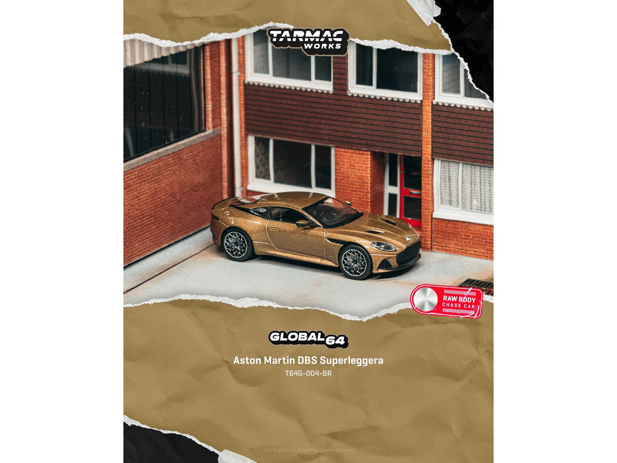 Aston Martin DBS Superleggera Brown Metallic "Global64" Series 1/64 Diecast Model Car by Tarmac Works