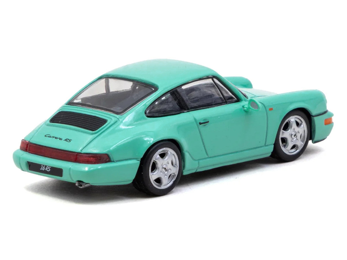 Porsche 911 Carrera RS (964) Mint Green "Collab64" Series 1/64 Diecast Model Car by Schuco & Tarmac Works