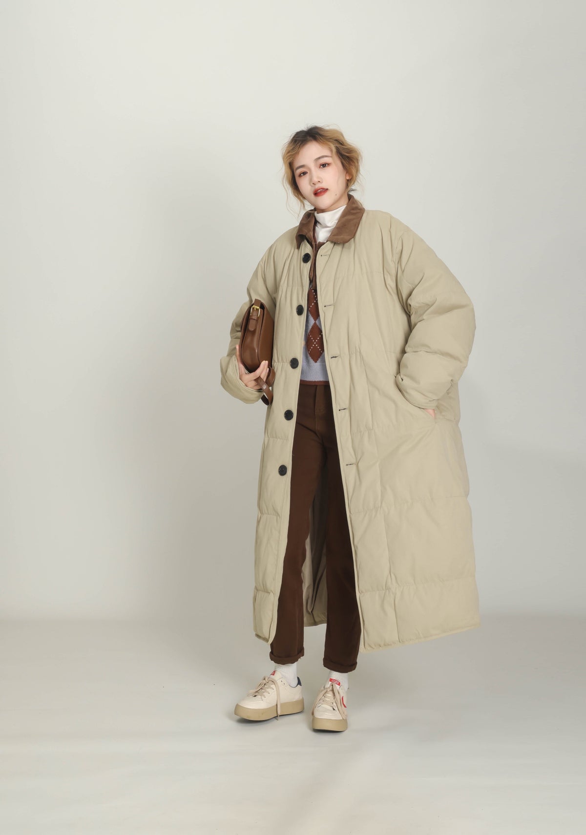 Winter New Cotton Jacket, Casual And Loose Fit, Knee Length Short Down Jacket