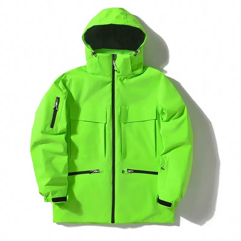 New Ski Suit Men's Winter Thicken Thermal Hooded Jacket