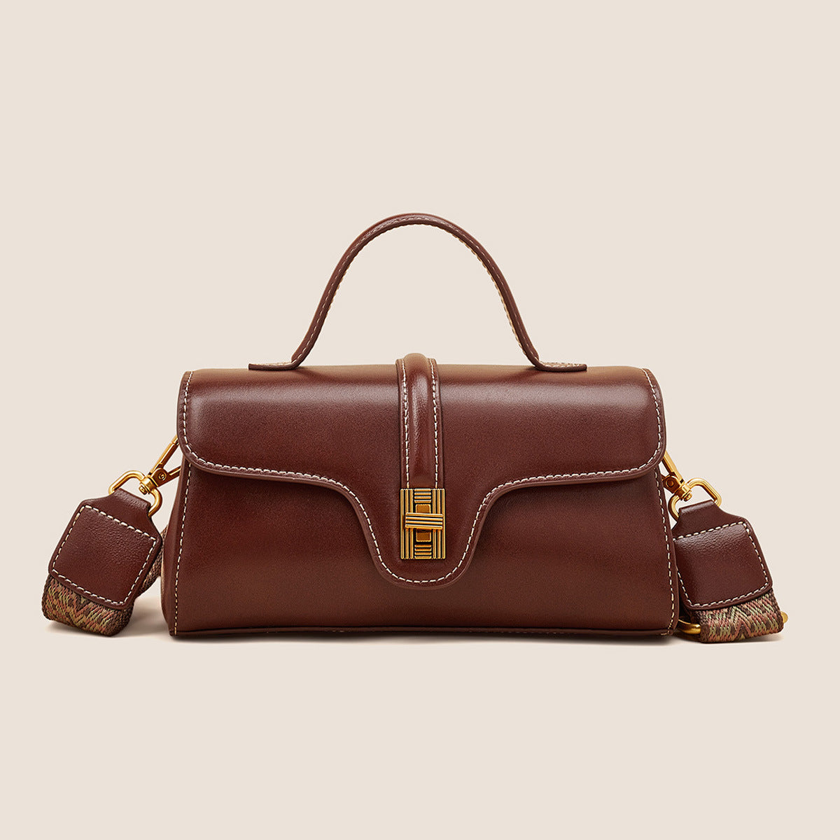Niche Original High Sense Mild Luxury Retro Cambridge Portable Messenger Bag