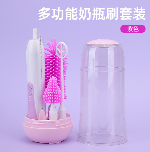 Electric Baby Bottle Cleaning Brush with UV Sterilizer (Set)