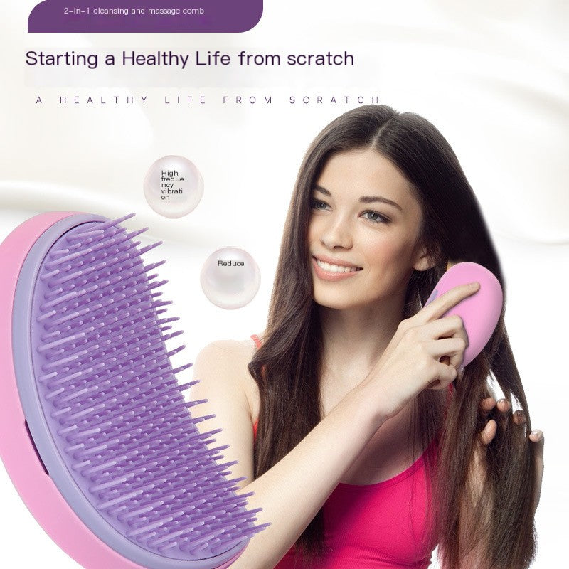 2-in-1 Electric Massage Comb and Facial Cleansing Brush