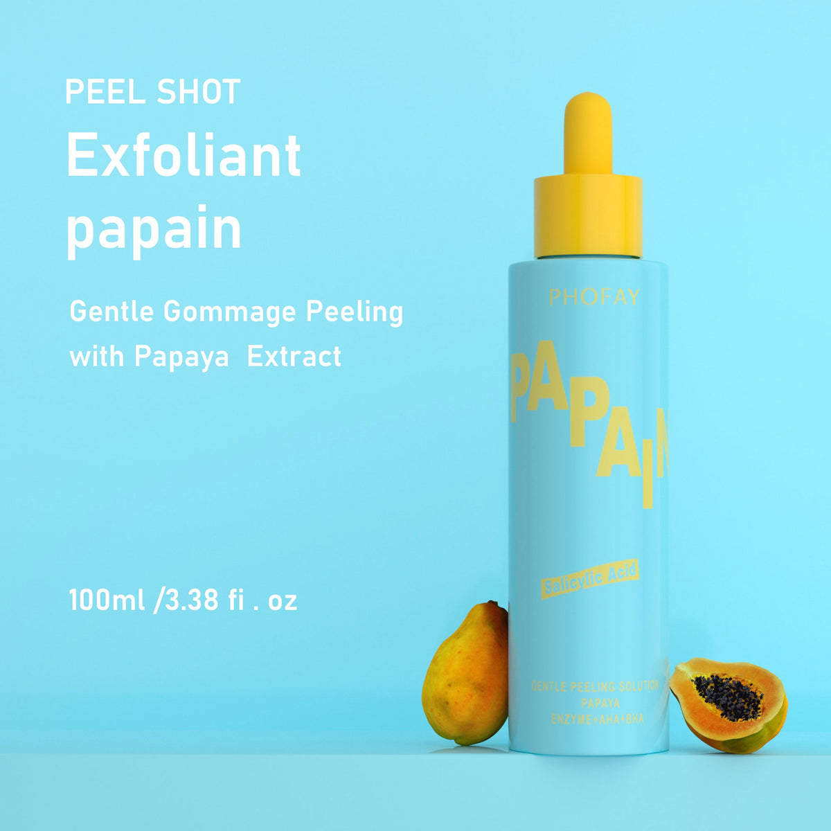 PHOFAY GENTLE PEELING SOLUTION PAPAYA ENZYME AHA BHA