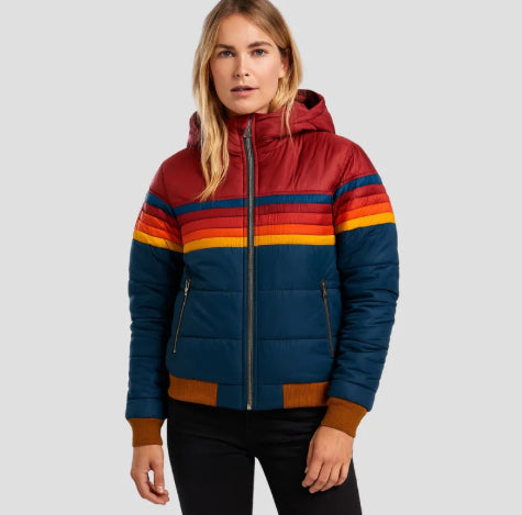 Women's Casual Hooded Printed Short Cotton Jacket