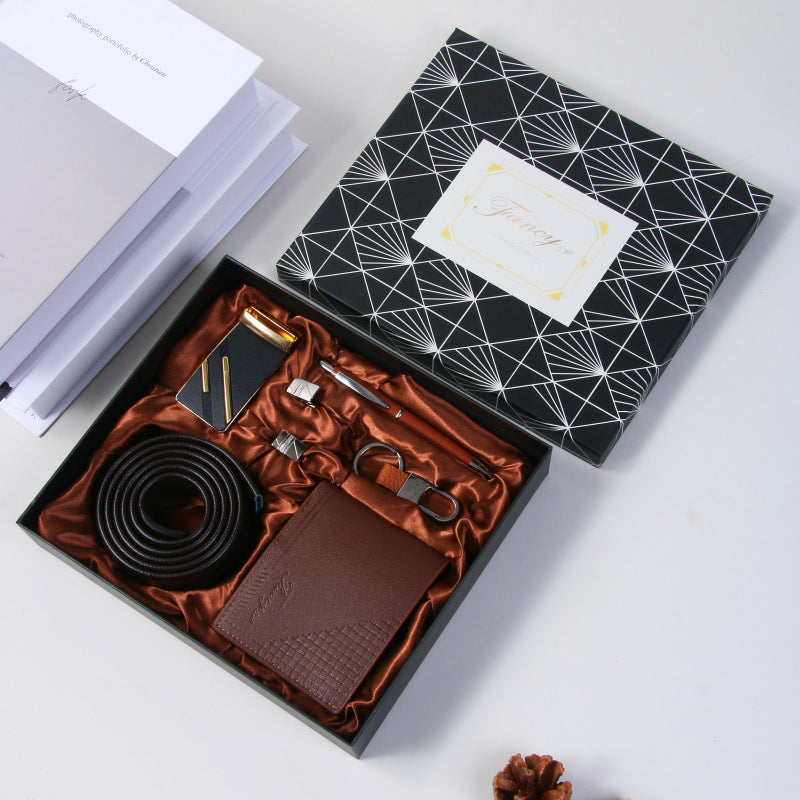 Cross-Border Men's Gift Business Gift Suit Belt Wallet For Boyfriend Valentine's Day Christmas Gift