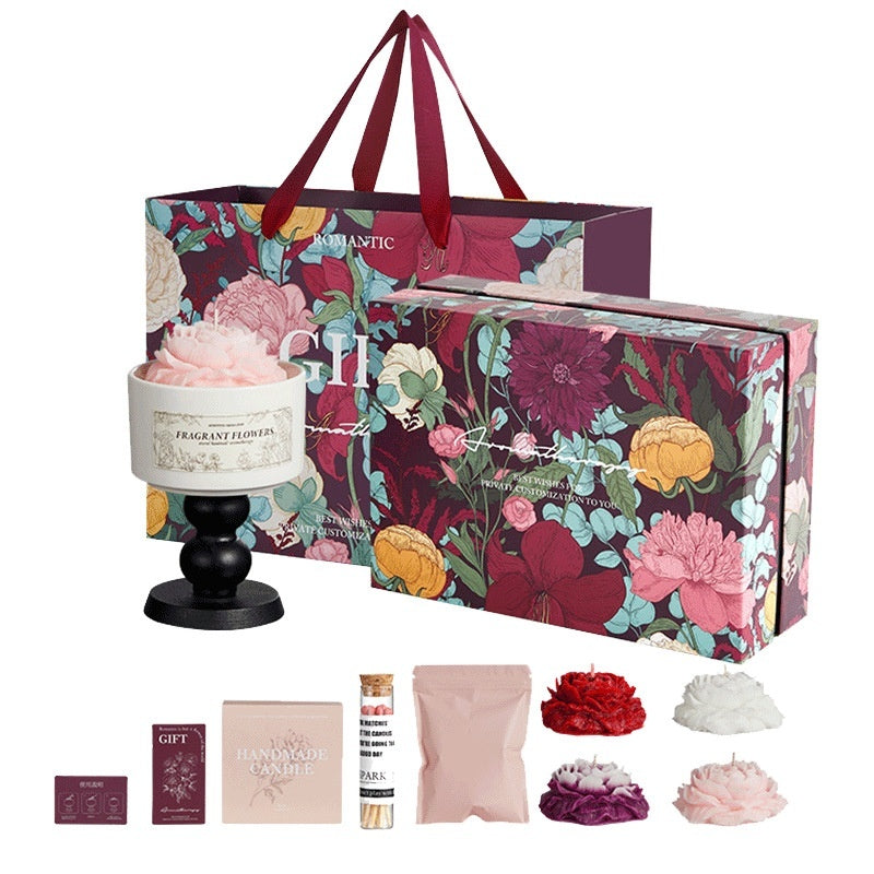 Blossom Tales Creative Valentines Day Aromatherapy Candle Gift Set