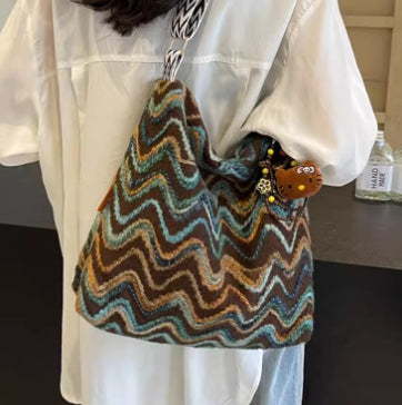 Womens Casual Ethnic-Style Embroidered Crossbody Shoulder Bag