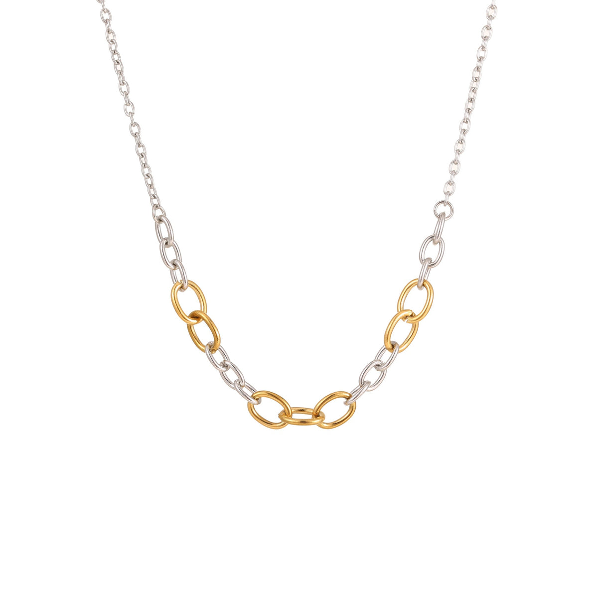 Autumn And Winter New Style Necklaces Gold And Silver Color Matching Earrings Jewelry