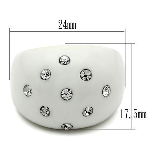 LO2389 - Resin Ring with Synthetic Synthetic Stone in Multi Color