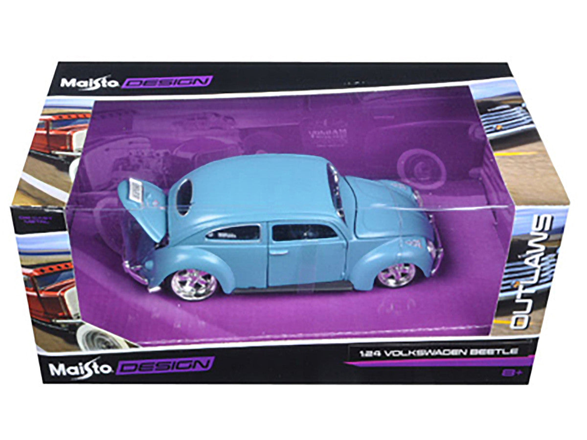 Volkswagen Beetle Blue "Outlaws" 1/24 Diecast Model Car by Maisto