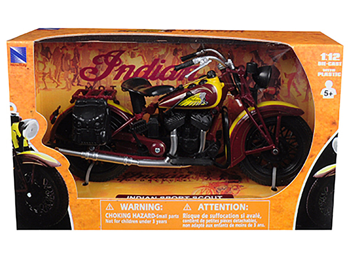 1934 Indian Sport Scout Bike 1/12 Diecast Motorcycle Model by New Ray