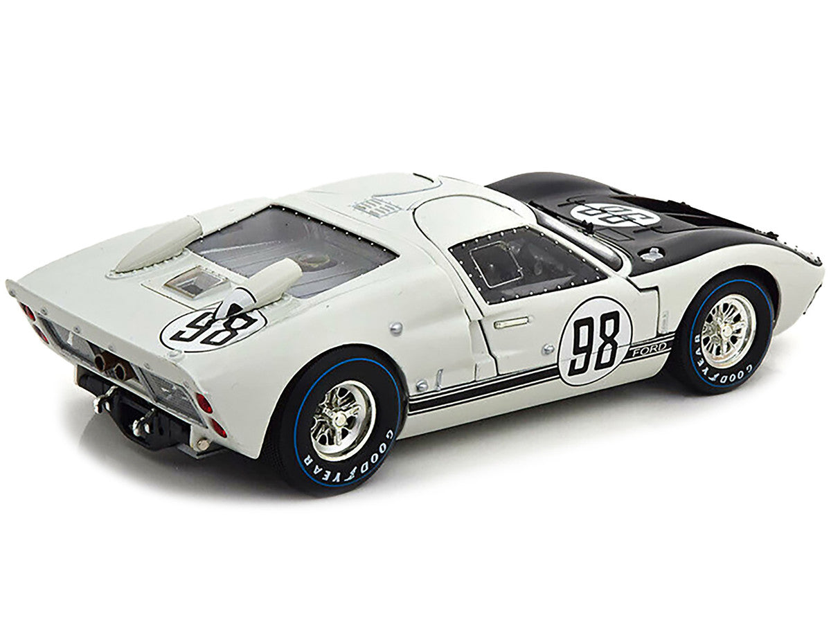 1966 Ford GT-40 MK 2 #98 White 1/18 Diecast Car Model by Shelby Collectibles