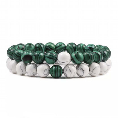 Natural Volcanic Stone White Pine Red Pine Tiger Eye Beaded Set