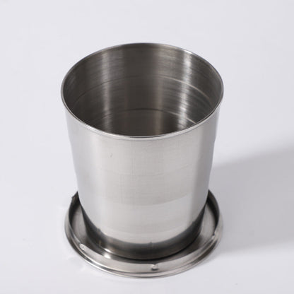 Stainless Steel Camping Folding Water Bottle & Cup