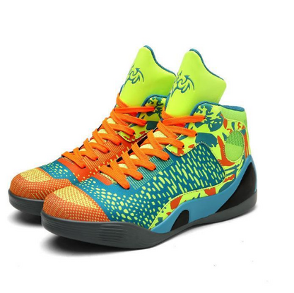 Couple High Top Basketball Shoes - Graffiti Style