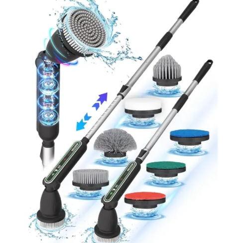 Electric Spin Scrubber with 7 Brush Heads