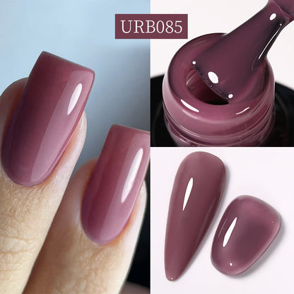 Reinforced Long-lasting No-file Base Coat With Shimmering Glitter Gel Polish