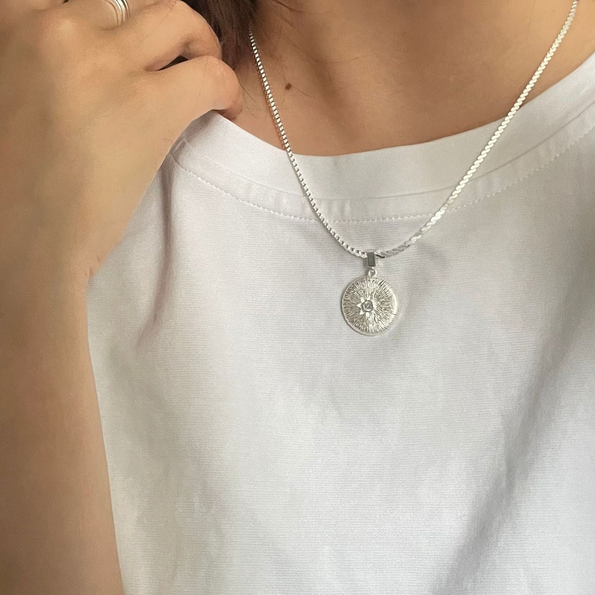 S925 Sterling Silver Zircon Necklace