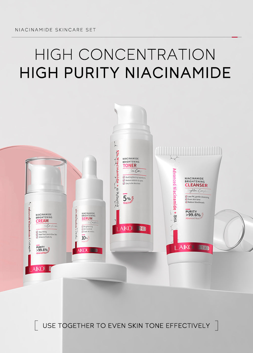 Nicotinamide 4-piece Set Moisturizing And Beautiful