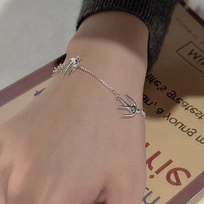 S925 Sterling Silver Swallow Bracelet