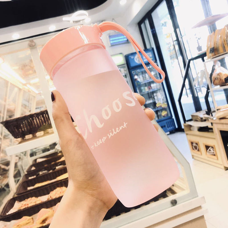 Frosted Portable Outdoor Plastic Fashion Water Bottle