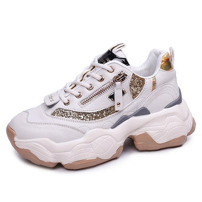 Women’s Sequin Chunky Sole Sneakers (Dad Shoes)
