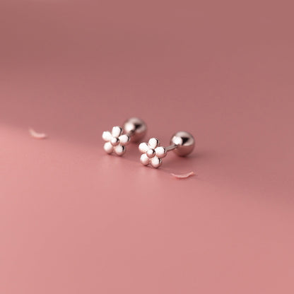 S925 Sterling Silver Flower Thread Earrings