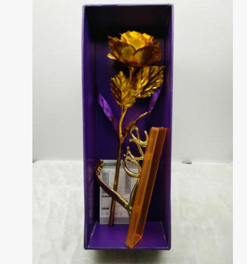 24K Gold Foil Purple Rose - Mother's Day Gift
