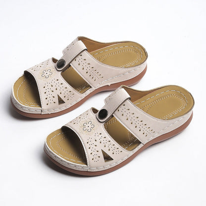 Women's European And American Wedge Heel Flat Sandals