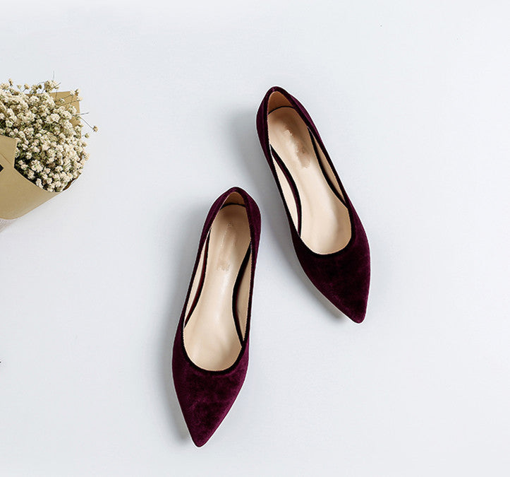 Comfortable Pointed-toe Shallow Mouth Single Shoes Women