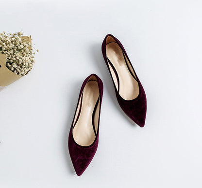 Comfortable Pointed-toe Shallow Mouth Single Shoes Women