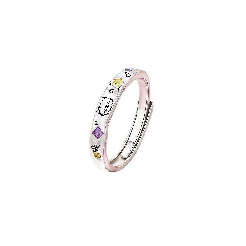 S925 Sterling Silver Cute Pet Ring