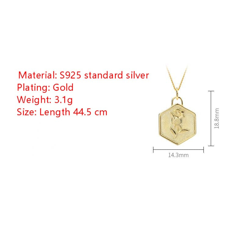 S925 sterling silver clavicle chain