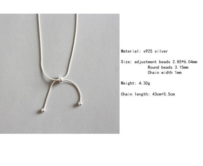 S925 sterling silver female necklace