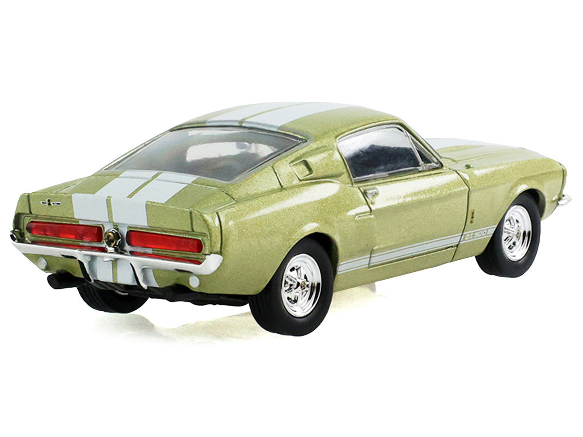 1967 Ford Shelby GT500 Lime Gold Metallic with White Stripes "Stampede" Series 2 1/64 Diecast Model Car by Greenlight