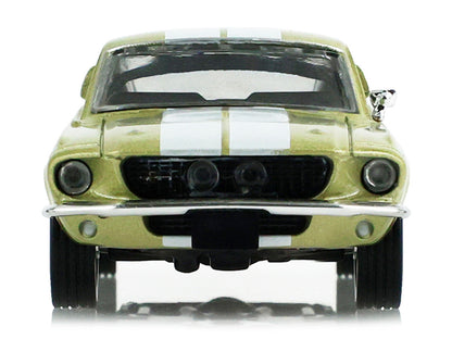 1967 Ford Shelby GT500 Lime Gold Metallic with White Stripes "Stampede" Series 2 1/64 Diecast Model Car by Greenlight