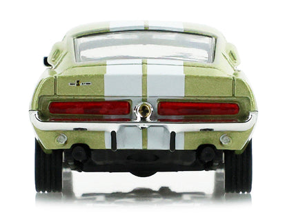 1967 Ford Shelby GT500 Lime Gold Metallic with White Stripes "Stampede" Series 2 1/64 Diecast Model Car by Greenlight